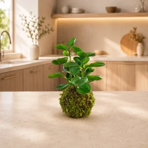 Baby Rubber Plant Kokedama
