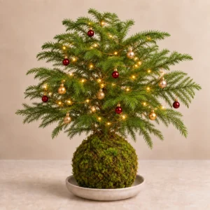 Norfolk Island Pine Christmas Tree Kokedama